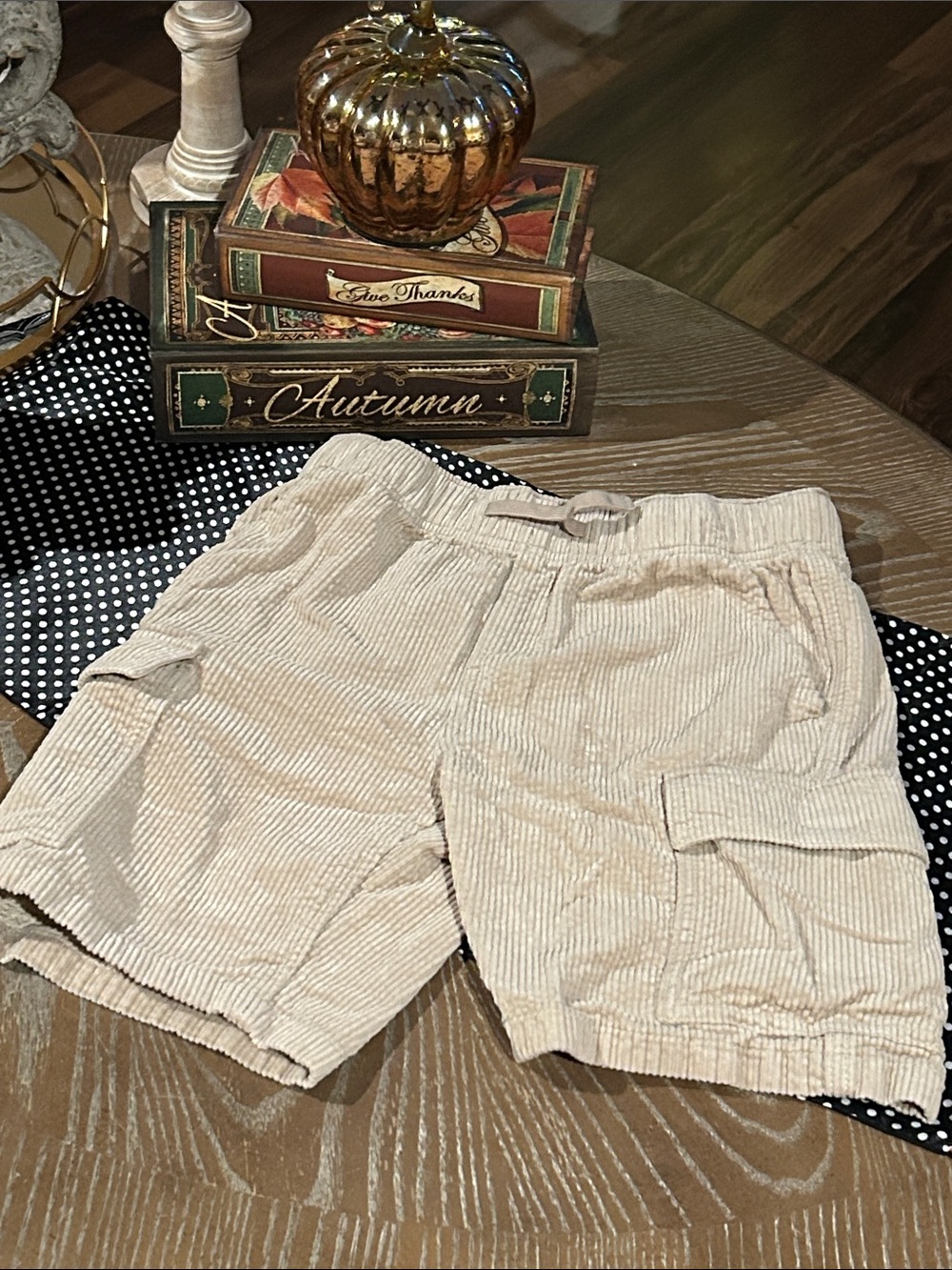 Boys The Children’s Place Corduroy Cargo Fall Autumn Shorts Khaki Beige Size 10